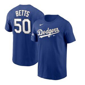 Men's Los Angeles Dodgers Mookie Betts Nike Royal 2021 Gold Program T-shirt